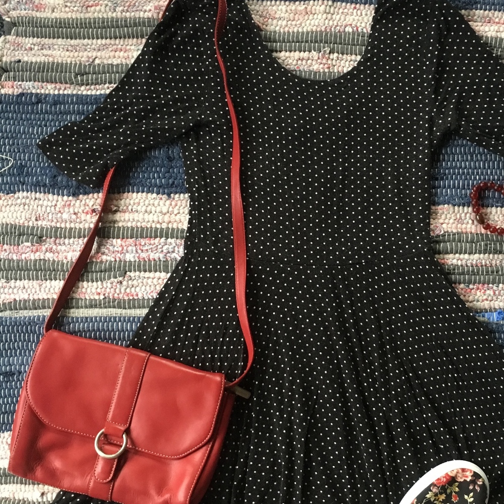 NWOT Bandolino Red Leather Crossbody Bag/Purse